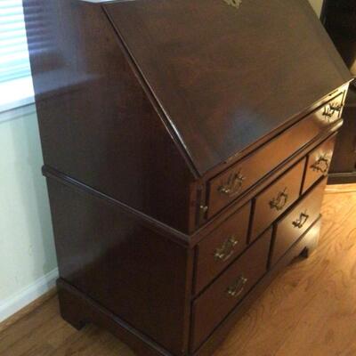 B523 Antique Walnut Chippendale  Slant Top Desk