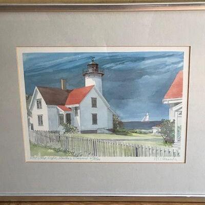 Martha's Vineyard Signed Lithograph By Robert Kennedy. Local pick up only in Auburn, CA.