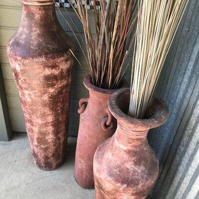 Three Large Ceramic Pots. Local pick up only in Auburn, CA.