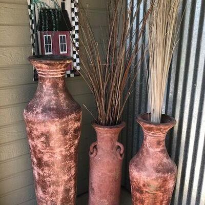 Three Large Ceramic Pots. Local pick up only in Auburn, CA.