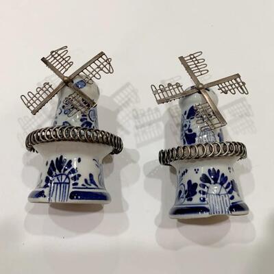 Delft's 925 Silver & Porcelain Salt and Pepper Shakers