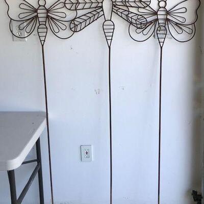 Butterfly Metal Yard Art-3 Pieces. Local pick up only in Auburn, CA.