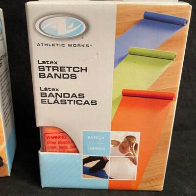 Lot 216  Resistance Tubes, Stretch Bands, Bike Bell, Pedometer and Tumbler