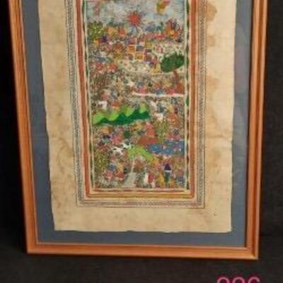 Lot 226 Framed Art on Rice Paper