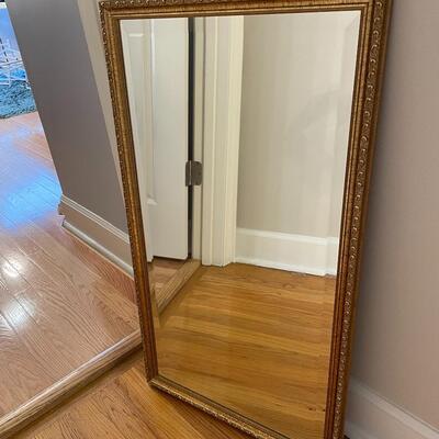 Lot 227  Gold Mirror with Beveled Glass