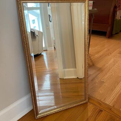 Lot 227  Gold Mirror with Beveled Glass