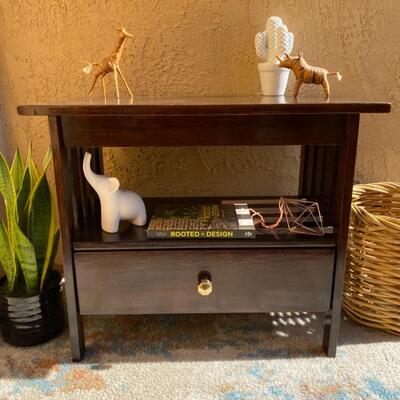 Mission Style End Table with Drawer