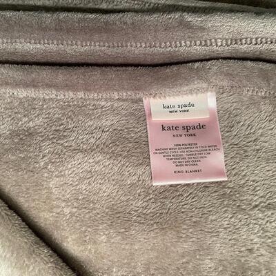 Lot 242  Kate Spade King Gray Blanket