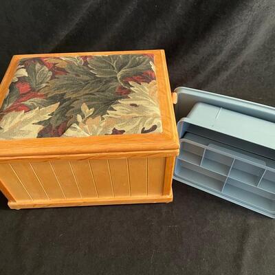 Lot 249  Sewing Kit and Tupperwear Organizing Box