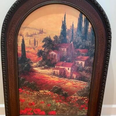 Lot 252  Arched Tuscan Wall Art