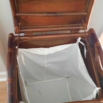 Lot 253  Wicker Clothes Hamper