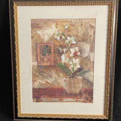 Lot 254  Framed Orchid Print