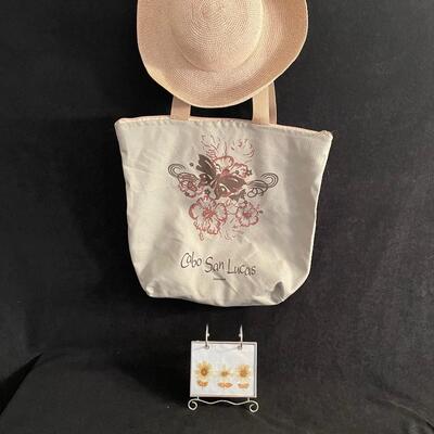 Lot 266  Talbot Sun Hat, Coco Beach Bag, Sunflower Frame