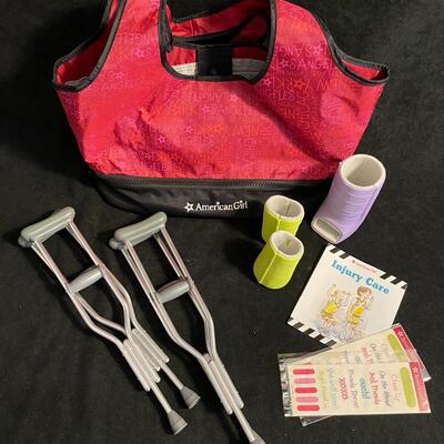 Lot 275  American Girl Doll Bags and Crutches