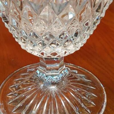 #201 LEAD CRYSTAL ROMANIAN CRYSTAL PEDESTAL WATER PITCHER ETCHED ROSES