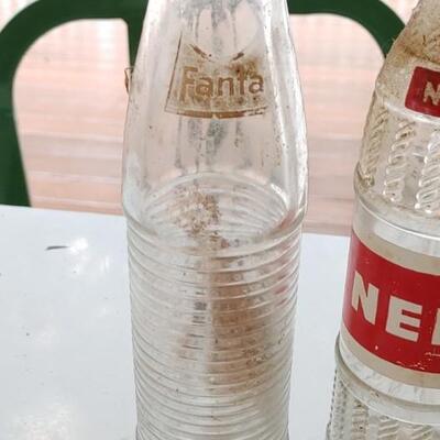 #204 (7) Vintage Soda Bottles 