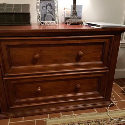 Lot 279  2 Drawer Wood File Cabinet