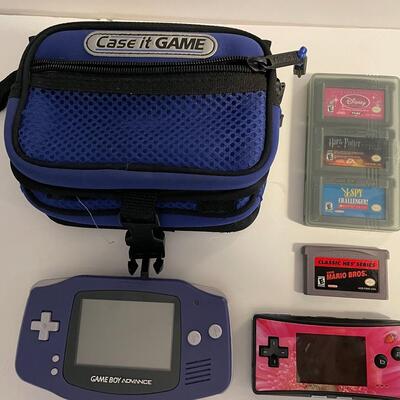 Lot 296 Gameboy and Mini Gameboy with Four Games