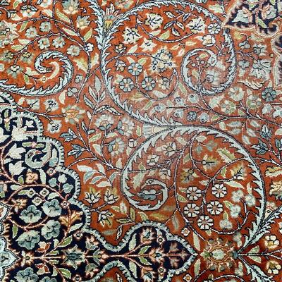 Wool Kashmir Rug from India 9' X 6'