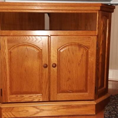 Lot 316 Corner Wood Cabinet