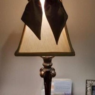 Lot 324  Table Lamp with Bow Lampshade