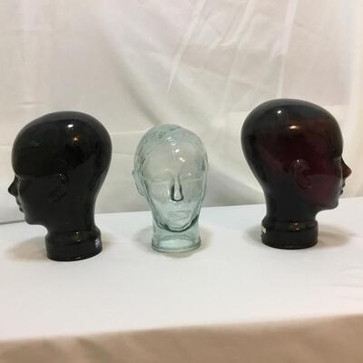 Lot 18 - Glass Mannequin Heads 