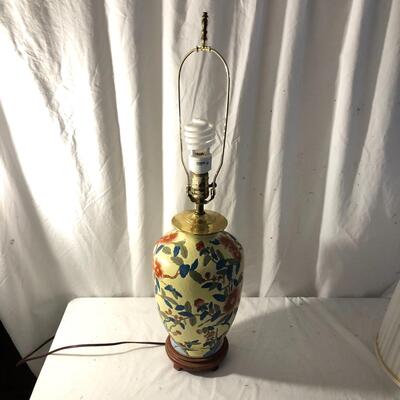Lot 31 - Wooden Table & Lamp