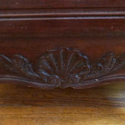Lot 32 - Antique King Headboard & End Tables