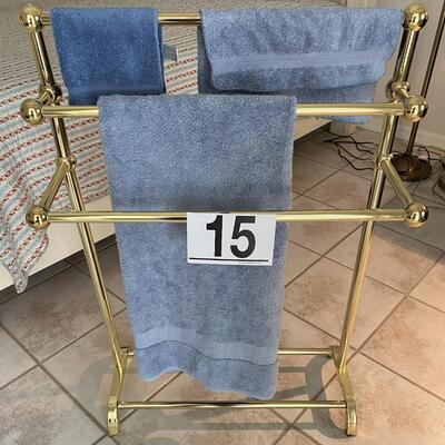 LOT#15MB: Heavy Brass Quilt/Towel Rack