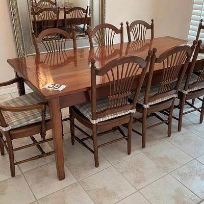 LOT#38DR: Wright Table Co. Dining Table and 8 Chairs