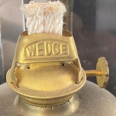 LOT#56DR: Pair of Wedge Kerosene Lamps 