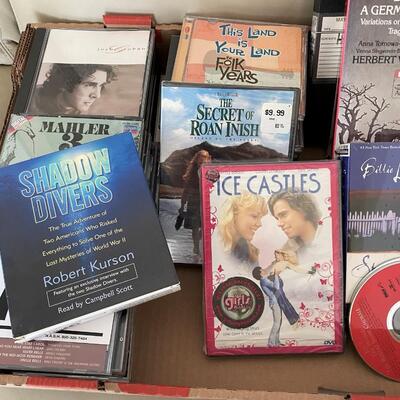 LOT#76D: Assorted CD, DVD, and VHS Lot
