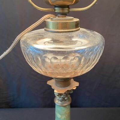 LOT#81D: Converted Oil Lamp With Marble Base