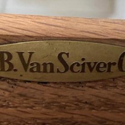 LOT#83D: J. B. Van Sciver Co. Drop Leaf Table on Casters