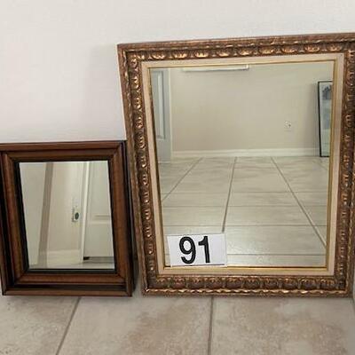 LOT#91B1: Pair of Mirrors