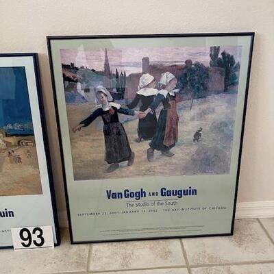 LOT#93B1: Pair of Van Gogh Prints