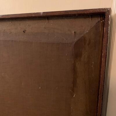 Lot 42 - Three Panel Wooden Wall Mirror