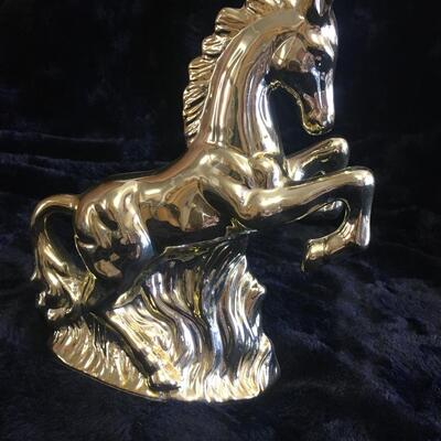 Vintage Ceramic Gold Stallion 