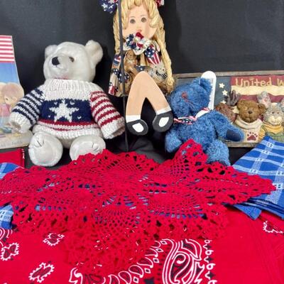 Americana 4th of July Holiday Decor Lot