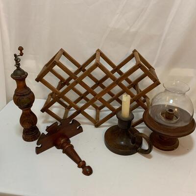 Lot 51 - Unique Wooden Items & Decor