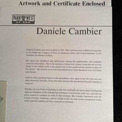 Lot 335 Lithograph by Daniele Cambier  "Notre Dame de Paris"