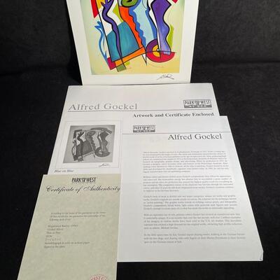 Lot 339  Lithograph by Alfred Gockel  "Blue on Blue"