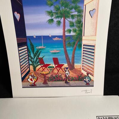 Lot 340 Lithograph by Francois Ledan (Fanch)  "Volets Caraibes"