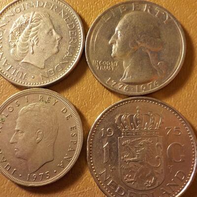 4- Mix of Canadian, US, England, Mexican coins.