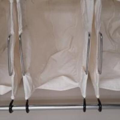 Lot 367 Seville Classics 3- Bag Heavy Duty Laundry Sorter Hamper Cart