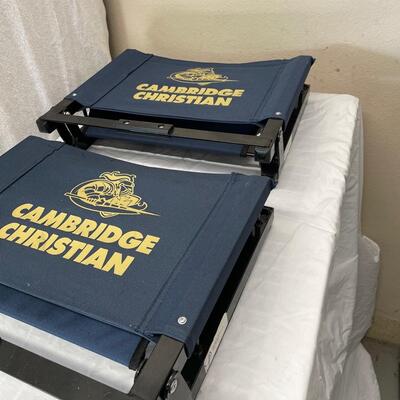 Lot 371 Pair of Cambridge Christian Folding Stadium Chairs