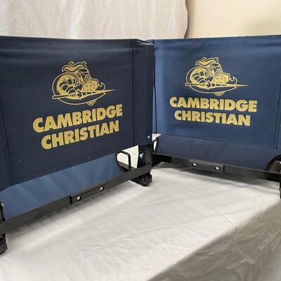 Lot 371 Pair of Cambridge Christian Folding Stadium Chairs