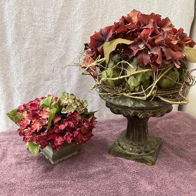 Lot 392  Pair of Silk Flower Arrangements