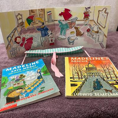 Lot 406 Madeline Set of 2 Books and Magnetic Paper Dolls
