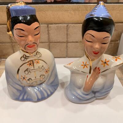 Two Vintage Asian Bust Figures